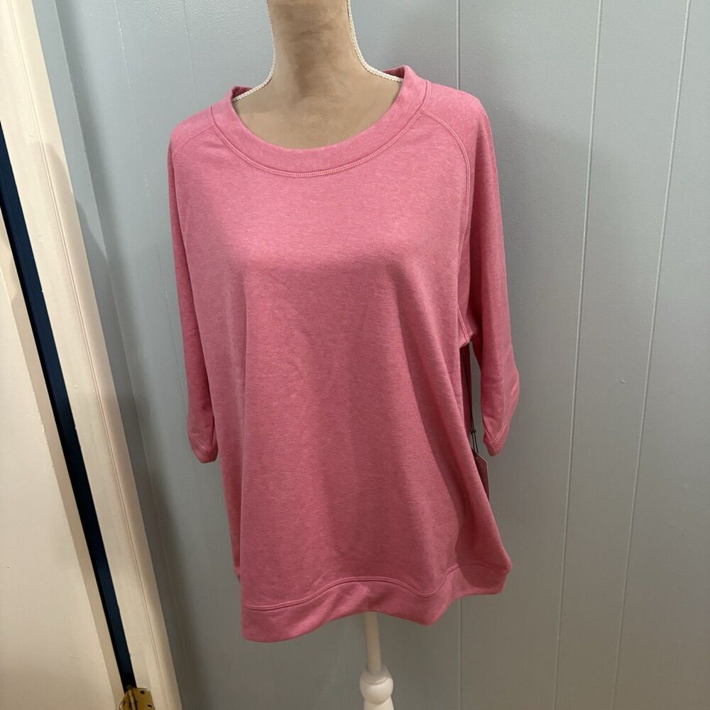 Buki Collection Seattle Lounger Crew 2.0 Sweatshirt Ber Berry Pink Women Size XL